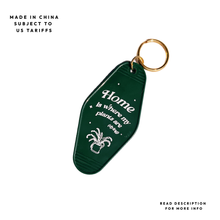 Load image into Gallery viewer, Home Is Where My Plants Are Motel Tag Keychain
