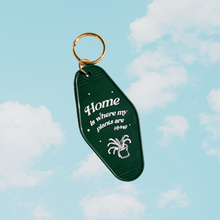 Load image into Gallery viewer, Home Is Where My Plants Are Motel Tag Keychain