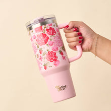 Load image into Gallery viewer, 40 oz Lifestyle Flip Straw Tumbler-Rose Garden