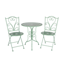 Load image into Gallery viewer, Green Metal Bistro Set of 3