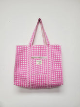 Load image into Gallery viewer, Gingham Tote Assorted Colors