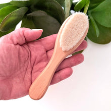 Load image into Gallery viewer, Wooden Baby Hair Brush with Natural Goat Bristles