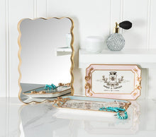 Load image into Gallery viewer, Gold Scallop Edge Mirror