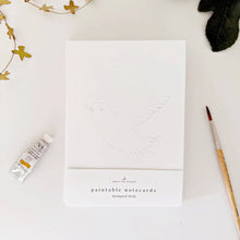 Load image into Gallery viewer, Birds paintable watercolor notecard set