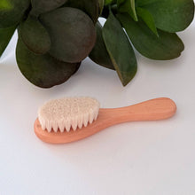Load image into Gallery viewer, Wooden Baby Hair Brush with Natural Goat Bristles