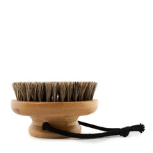Load image into Gallery viewer, Round dry body brush with string