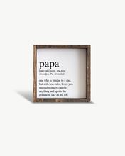 Load image into Gallery viewer, Papa Definition Framed Print – Gift for Grandpa or Dad