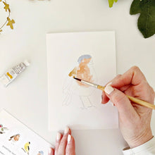 Load image into Gallery viewer, Birds paintable watercolor notecard set