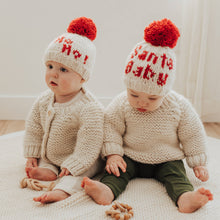 Load image into Gallery viewer, Santa Baby Hand Knit Beanie Hat Baby & Kids