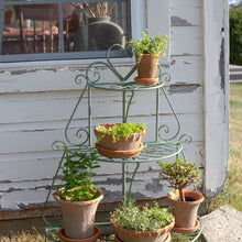 Load image into Gallery viewer, Green Metal Plant Stand