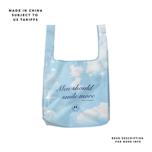 Load image into Gallery viewer, Men Should Smile More Foldable Nylon Tote