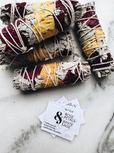Load image into Gallery viewer, Forest-friendly Rose Petals & White Sage smudge