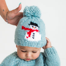 Load image into Gallery viewer, Frosty Snowman Surf Blue Beanie Hat