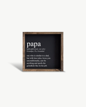 Load image into Gallery viewer, Papa Definition Framed Print – Gift for Grandpa or Dad