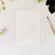 Load image into Gallery viewer, Birds paintable watercolor notecard set