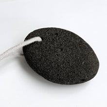 Load image into Gallery viewer, Natural Lava Pumice Stone with Cotton Hanging String Black