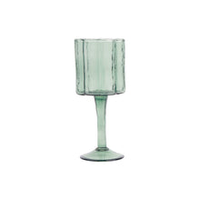 Load image into Gallery viewer, Daisy Wine Glass Green L