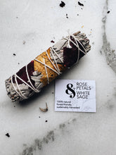 Load image into Gallery viewer, Forest-friendly Rose Petals & White Sage smudge