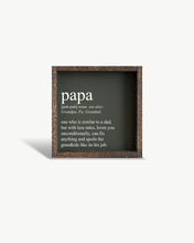 Load image into Gallery viewer, Papa Definition Framed Print – Gift for Grandpa or Dad