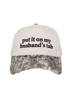 Load image into Gallery viewer, Put It On My Husband's Tab Two-Toned Vintage Hat