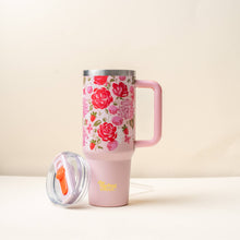 Load image into Gallery viewer, 40 oz Lifestyle Flip Straw Tumbler-Rose Garden