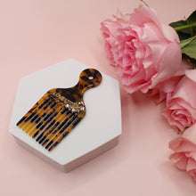 Load image into Gallery viewer, Cellulose Acetate Pick Hair Comb