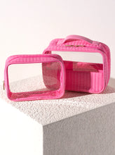 Load image into Gallery viewer, Clear Cosmetic Case Set of 2 Assorted
