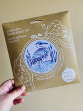 Load image into Gallery viewer, Blue Heron Complete Embroidery Kit
