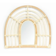 Load image into Gallery viewer, Rattan Rainbow Mirror

