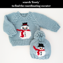 Load image into Gallery viewer, Frosty Snowman Surf Blue Beanie Hat
