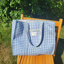 Load image into Gallery viewer, Gingham Tote Assorted Colors
