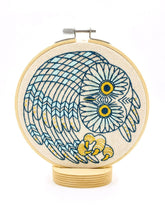 Load image into Gallery viewer, Saw Whet Owl Complete Embroidery Kit
