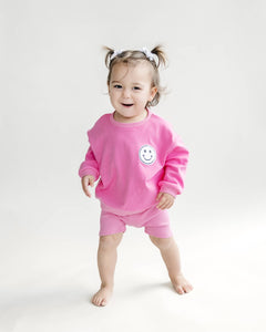 Baby & Kids Biker Shorts Set | Hot Pink