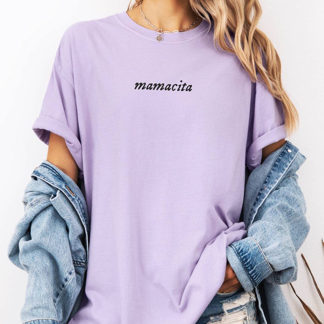 Embroidered Mamacita Tee Spring Shirt Comfort Colors
