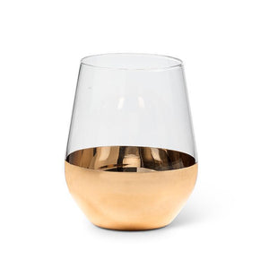 Wide Band Stemless Glass Collection