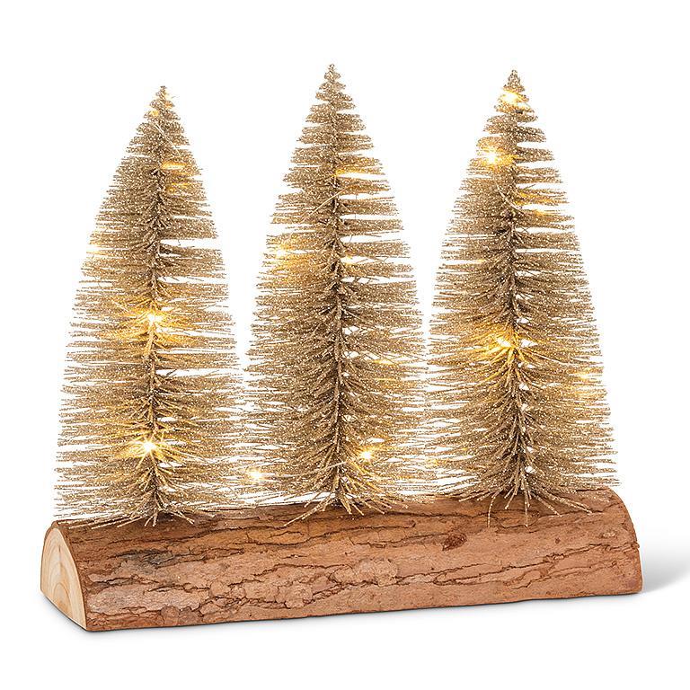 LED Glitter Tree Log Base