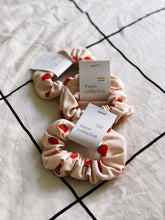 Load image into Gallery viewer, Organic Cotton Hair Scrunchie - Strawberry
