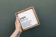 Load image into Gallery viewer, Papa Definition Framed Print  – Gift for Grandpa or Dad
