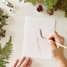 Load image into Gallery viewer, Mushrooms paintable notecards
