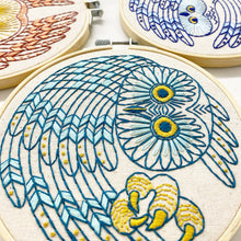 Load image into Gallery viewer, Saw Whet Owl Complete Embroidery Kit
