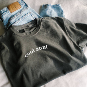 Embroidered Cool Aunt Tee Mothers Day Shirt Comfort Colors®