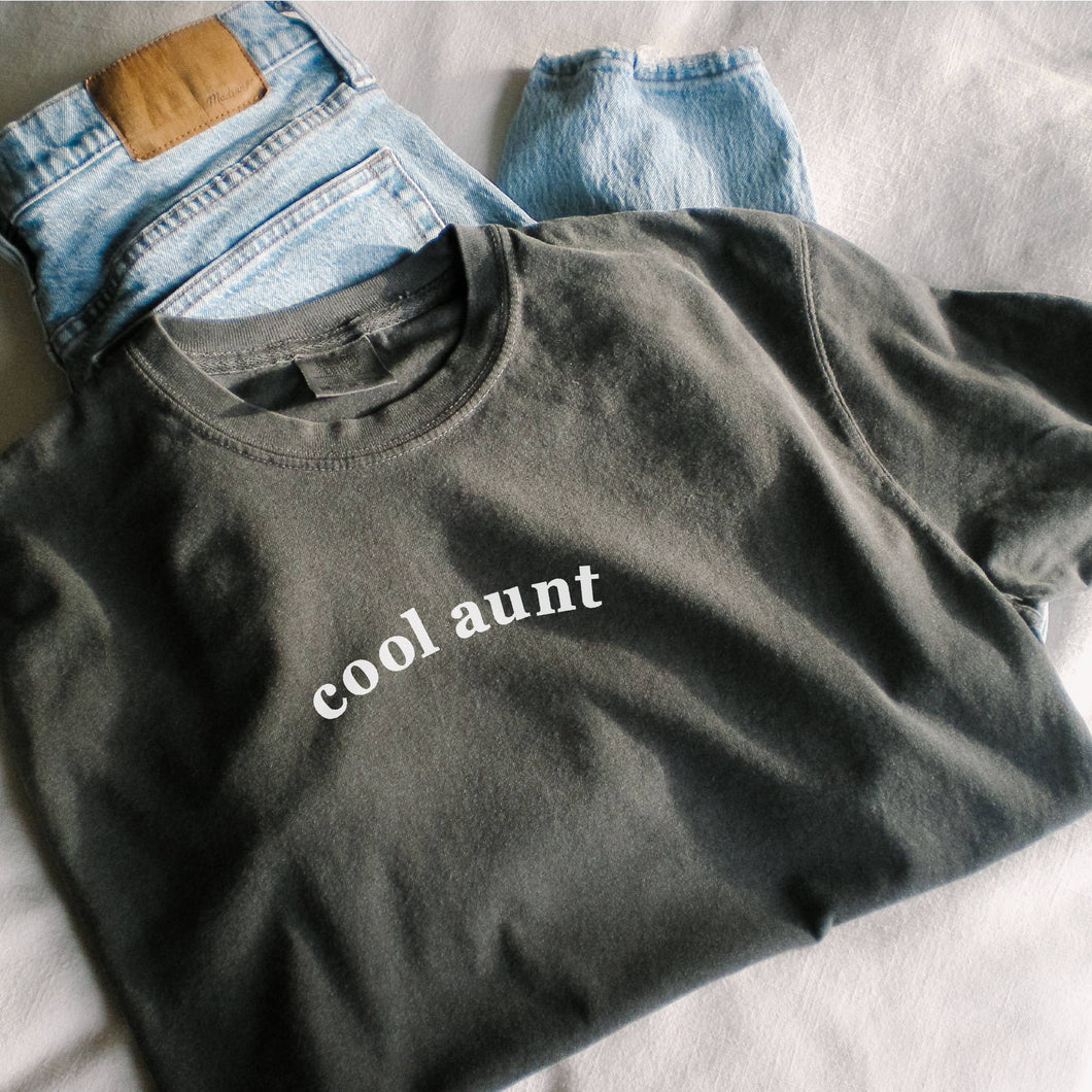 Embroidered Cool Aunt Tee Mothers Day Shirt Comfort Colors®