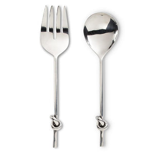 Silver Knot Salad Servers