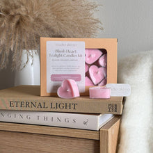 Load image into Gallery viewer, Blush Heart Tealight Candle Set | Valentine's | Mom Gifts
