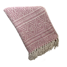 Load image into Gallery viewer, Diamond Pattern Woven Throw (Assorted Colors)
