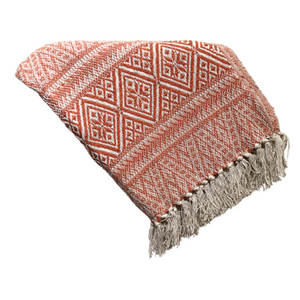 Diamond Pattern Woven Throw (Assorted Colors)