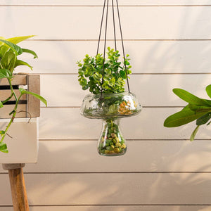 Alora mushroom planter clear L