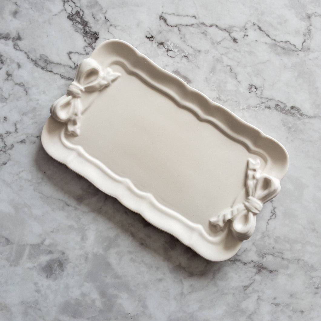 Baroque Style Bow Tray | Coquette Aesthetic Jewelry Tray