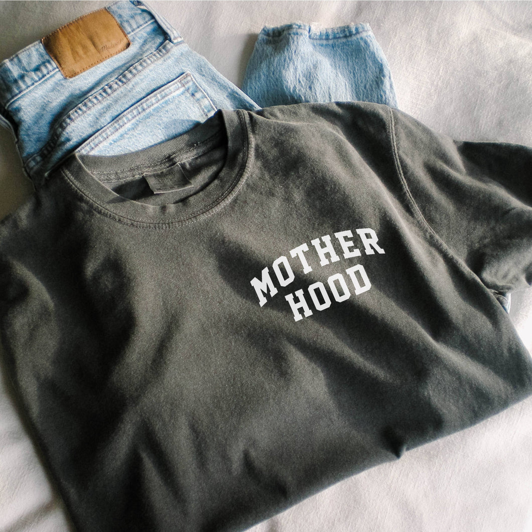 Motherhood Crewneck Tee Minimalist Mama Shirt, Mother's Day