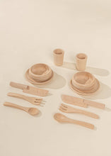 Load image into Gallery viewer, Wooden Dinnerware Playset (12 Pcs)
